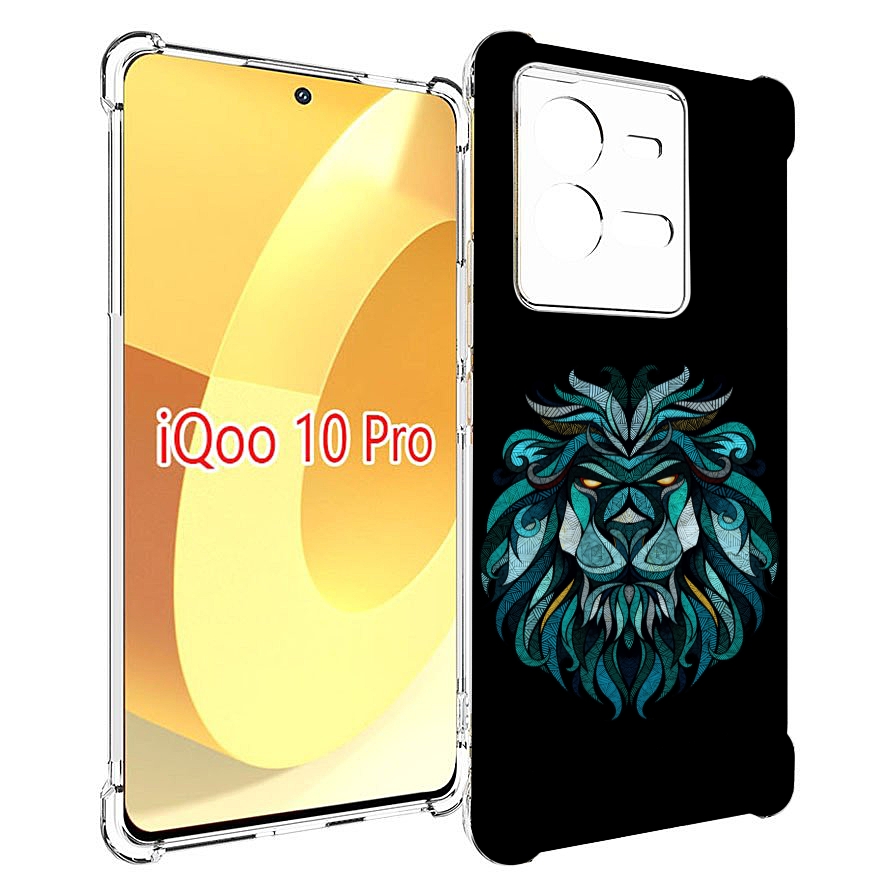 

Чехол MyPads Лев-красивый-зеленый для Vivo iQOO 10 Pro, Прозрачный, Tocco