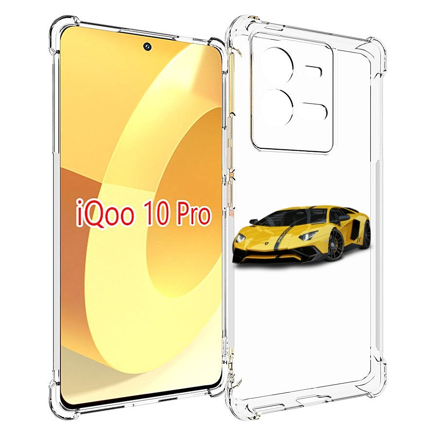 

Чехол MyPads Ламбо мужской для Vivo iQOO 10 Pro, Прозрачный, Tocco