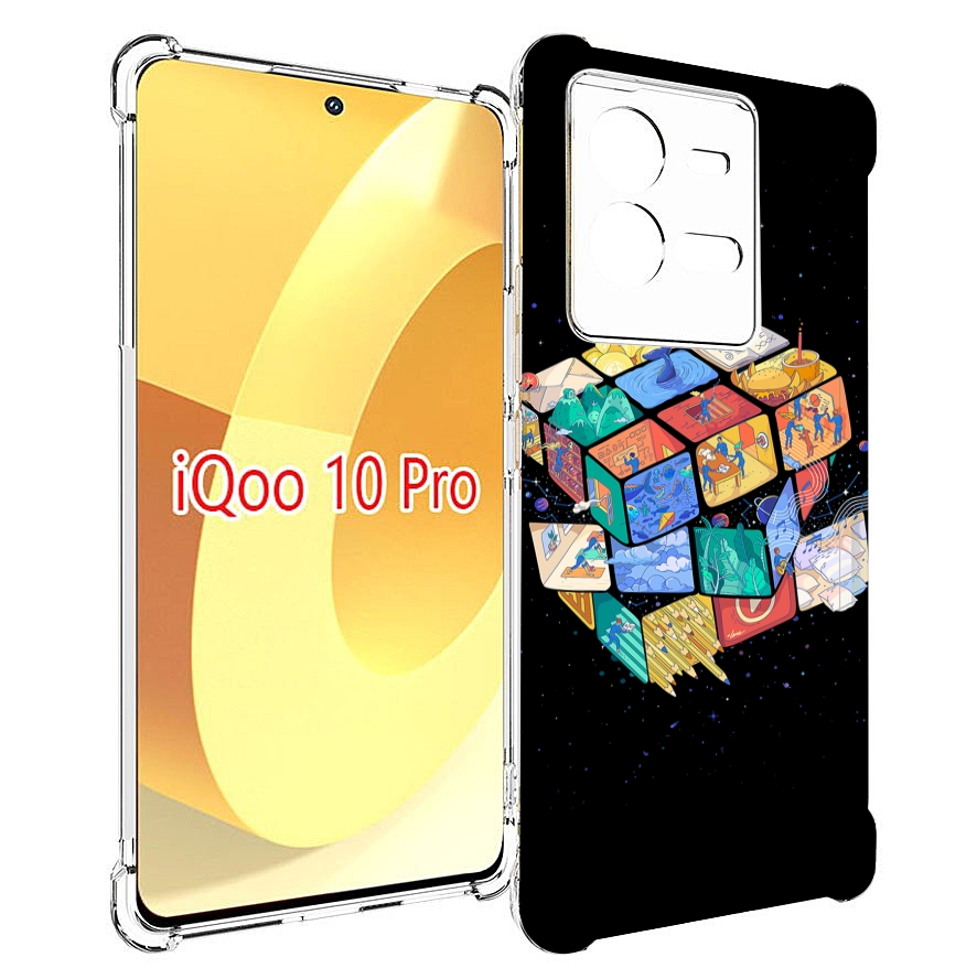 

Чехол MyPads Кубик-Рубика для Vivo iQOO 10 Pro, Прозрачный, Tocco