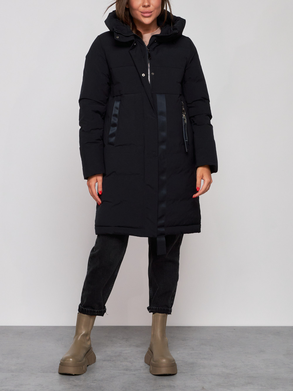 

Пальто женское NoBrand AD59018 черное 4XL, Черный, AD59018