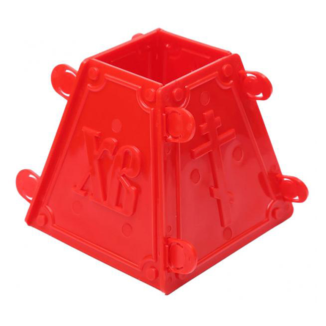 фото Форма для выпечки кулича пластиковая красная 10 х 11 х 5 см nobrand