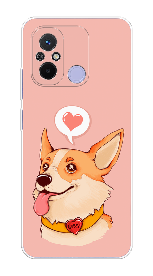 

Чехол на Poco C55 "Корги язык", Розовый;коричневый, 318250-1