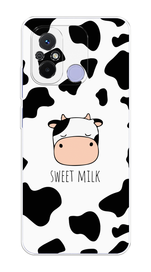 

Чехол на Poco C55 "Sweet milk", Розовый;белый;черный, 318250-1