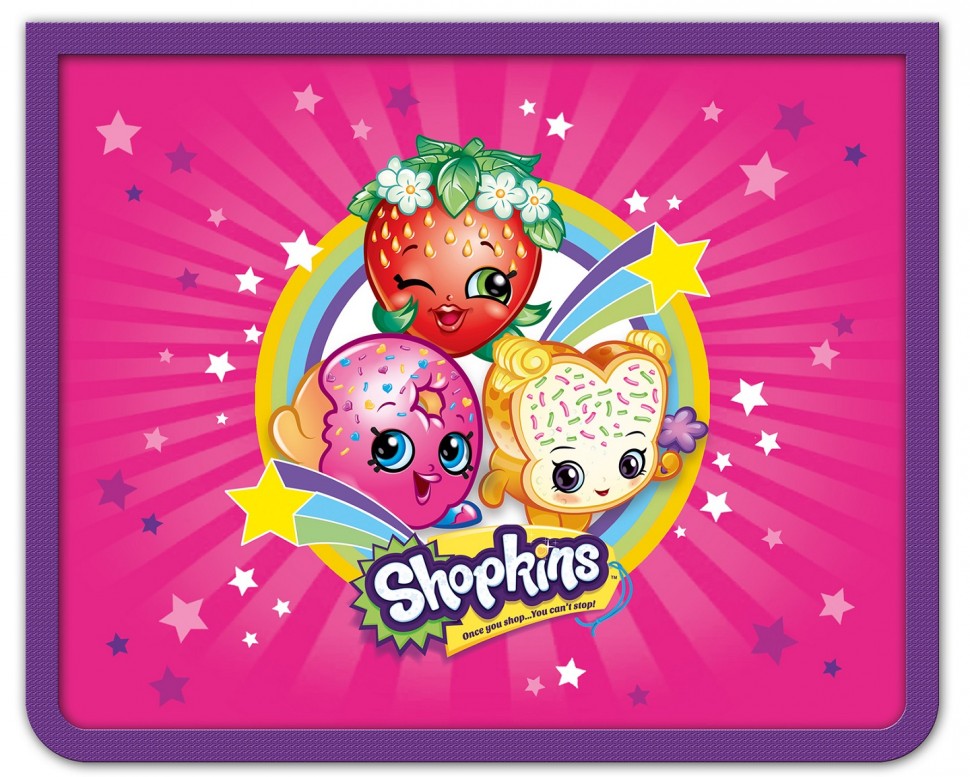 

Папка для тетрадей Росмэн Shopkins A5 пластиковая молния сверху 31775
