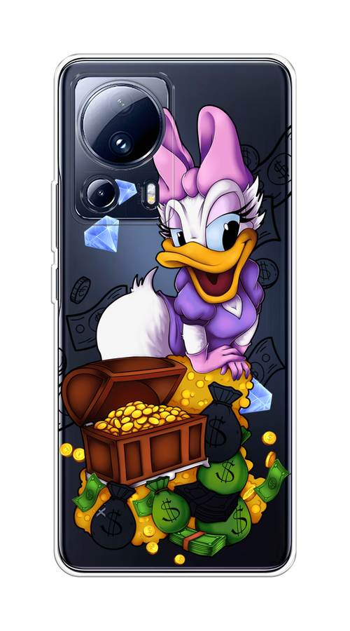 

Чехол на Xiaomi 13 Lite "Rich Daisy Duck", Коричневый;белый;фиолетовый, 318150-6