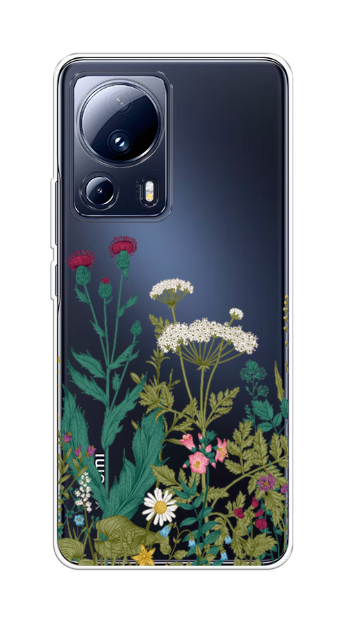 

Чехол на Xiaomi 13 Lite "Дикие полевые цветы", Зеленый;розовый;белый, 318150-2