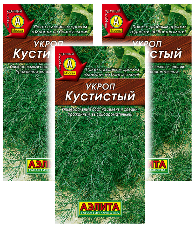 

Комплект семян Укроп Кустистый Аэлита 93619 2 гр., 3 шт., Укроп