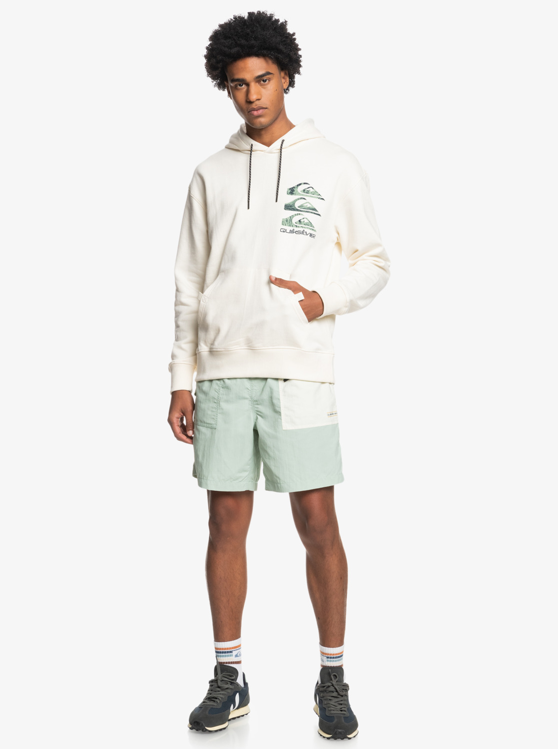Худи мужское Quiksilver EQYFT04533 белое L
