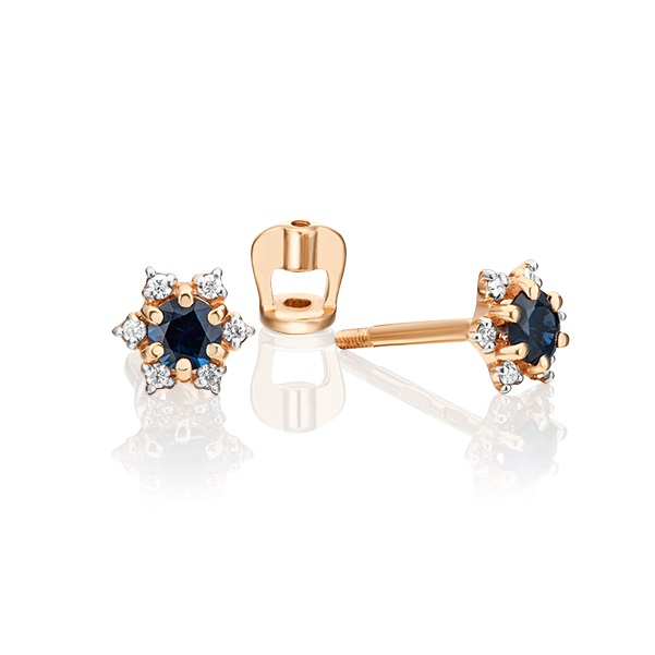 

Серьги-пусеты из красного золота с бриллиантом PLATINA jewelry 02-0870-00-105-1110-30, 02-0870-00-105-1110-30
