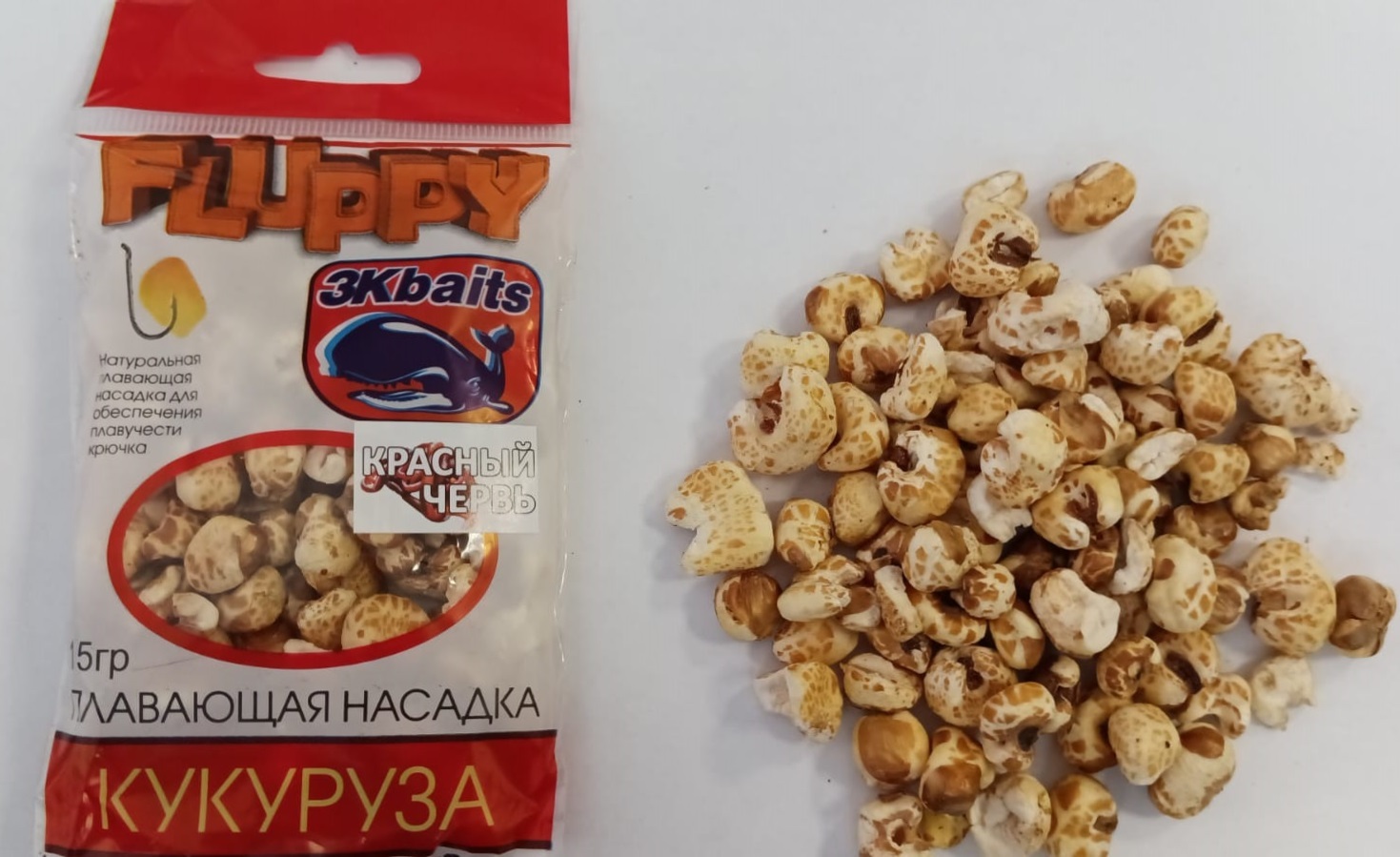 

Кукуруза воздушная FLUPPY КРАСНЫЙ ЧЕРВЬ 15гр.