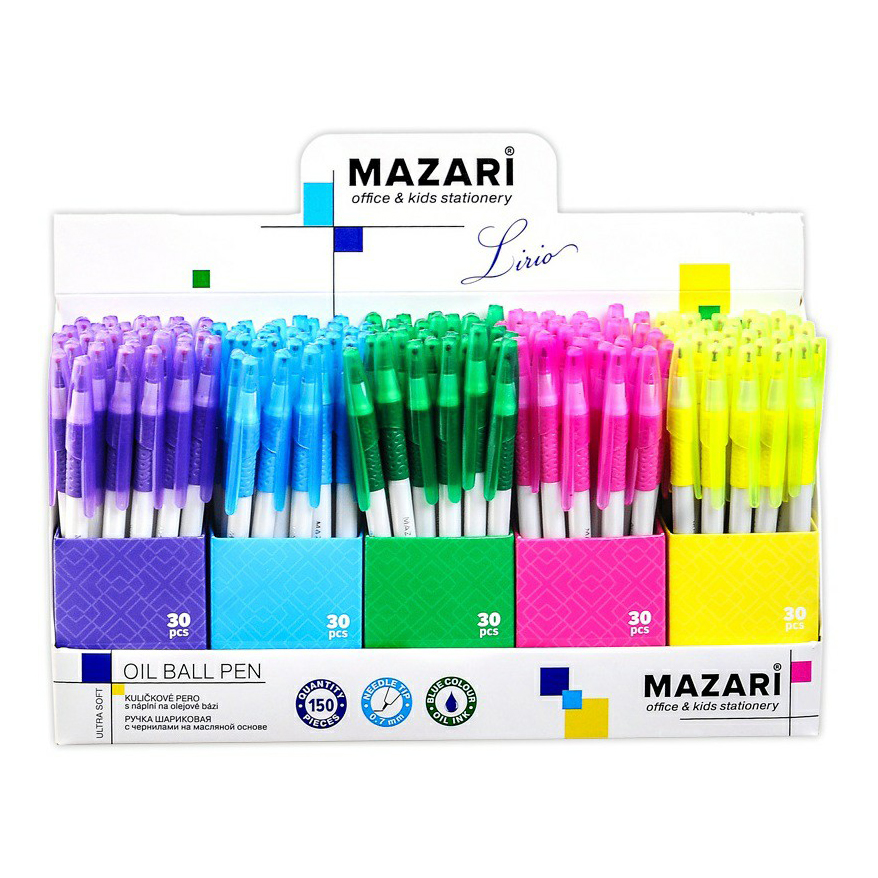 

Ручка шариковая Mazari Lirio синяя в ассортименте