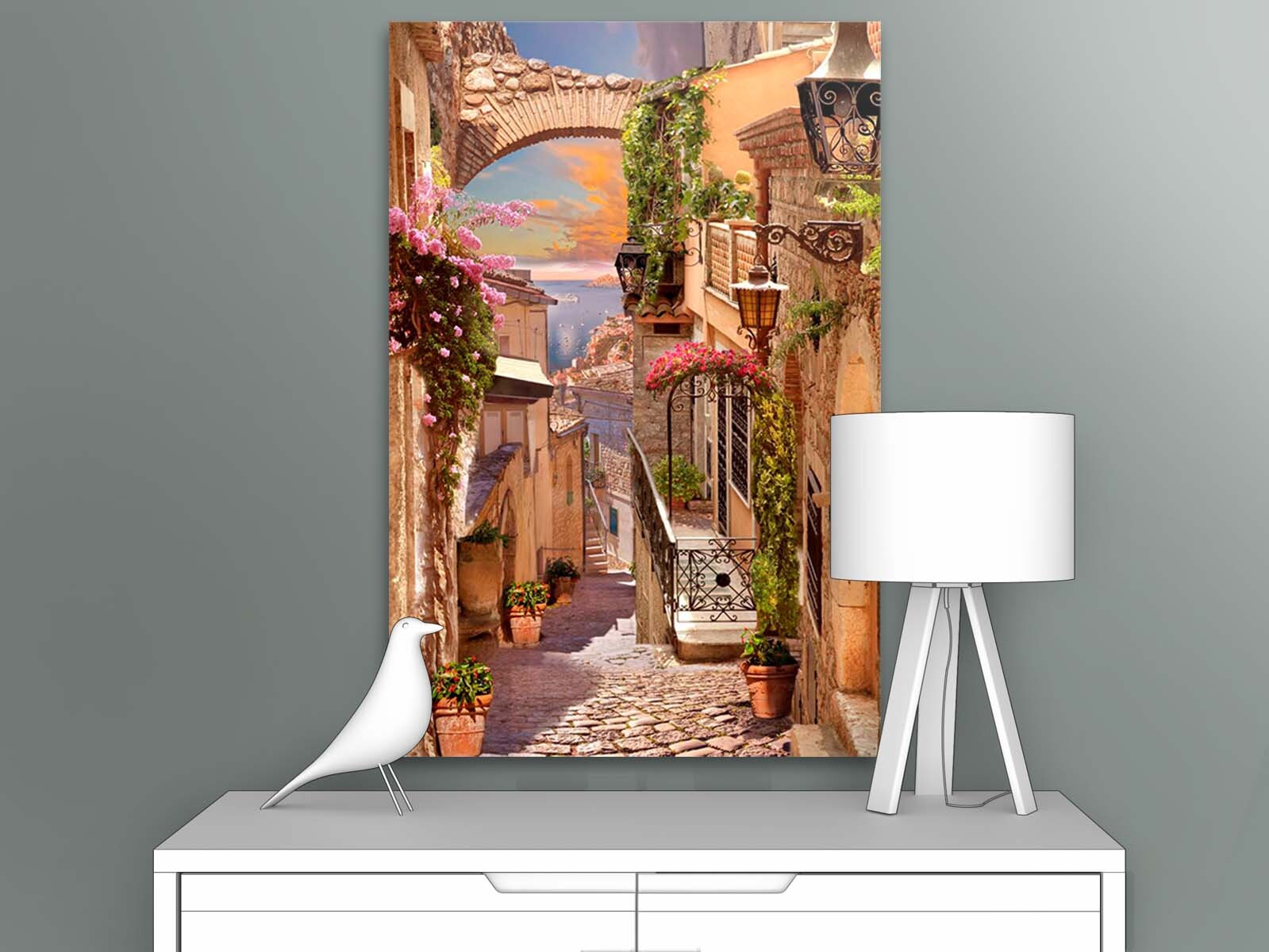 

Картина на стену для интерьера ПЕРВОЕ АТЕЛЬЕ "Спуск вниз по узкой улице" 40х60 см, Спуск вниз по узкой улице