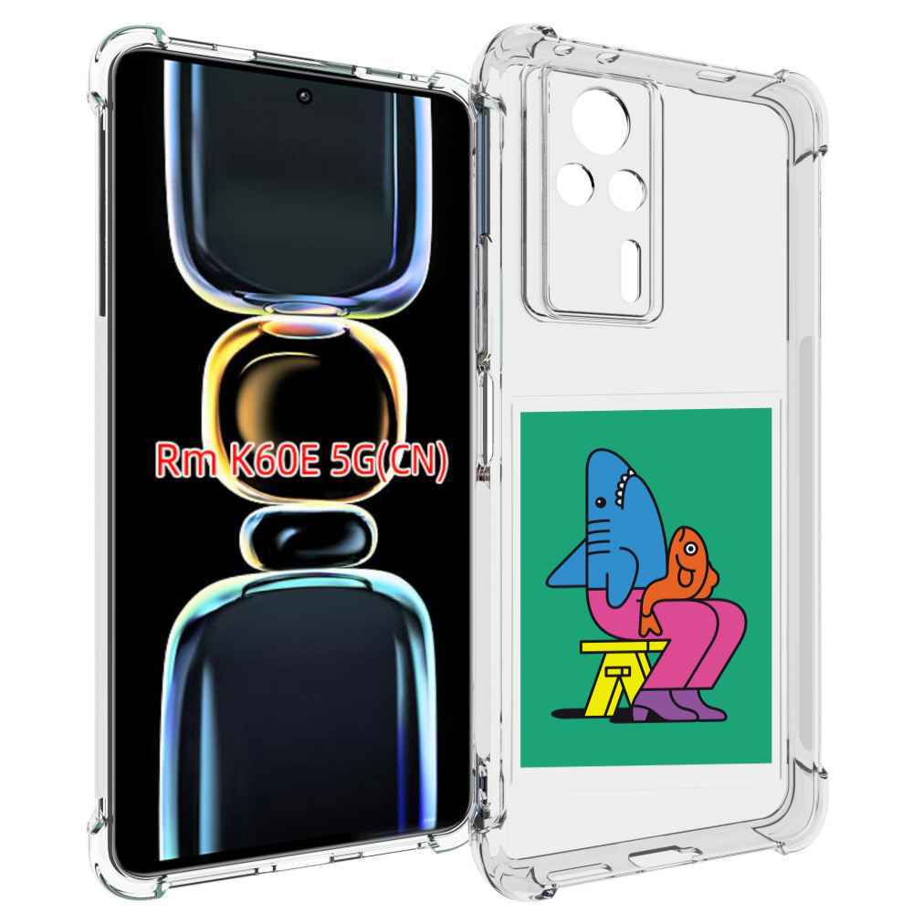 

Чехол MyPads акула синяя в штанах для Xiaomi Redmi K60E, Tocco