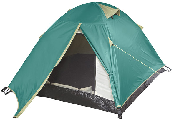 Палатка FIT 140x270x110 см, кемпинговая, 2 места, green