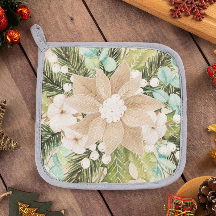 

Прихватка "Beautiful Сhristmas" 19х19см, саржа, 100% х/л,ватин 250г/м2, Коричневый