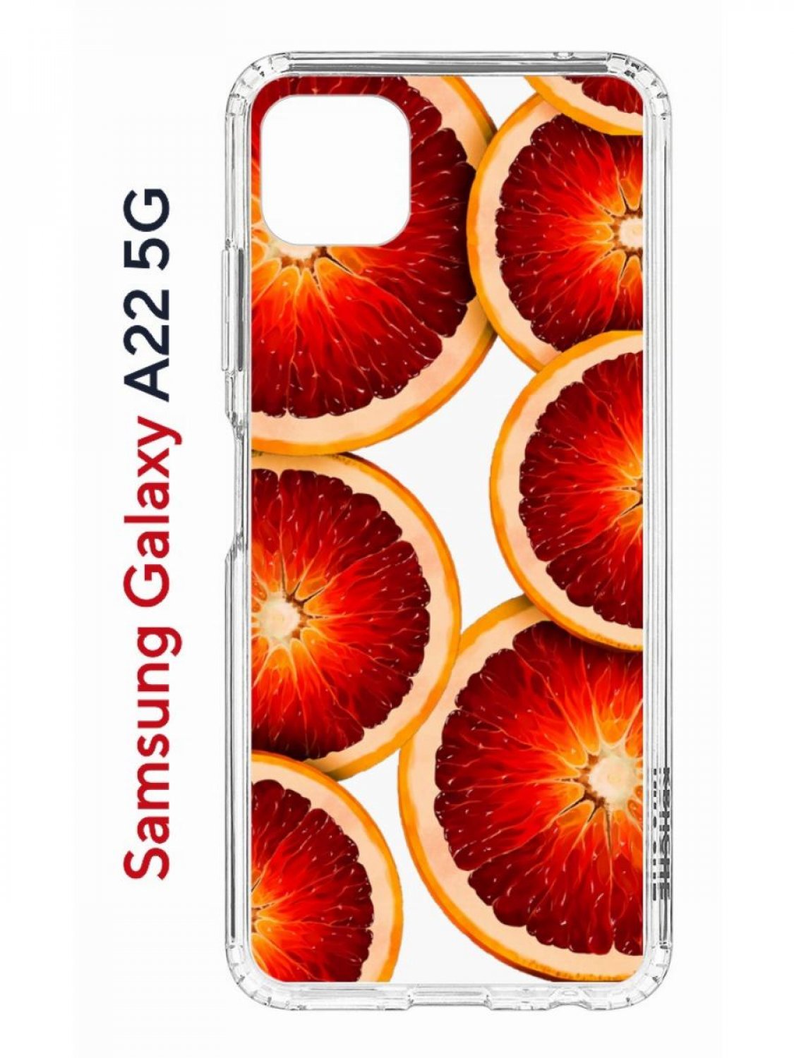 фото Чехол на samsung galaxy a22s 5g с принтом kruche print orange, противоударный бампер кruче