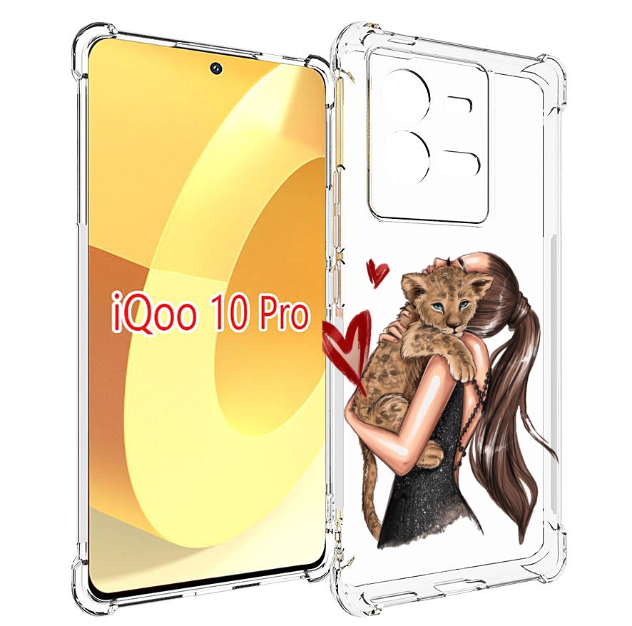

Чехол MyPads Кошачья-любовь для Vivo iQOO 10 Pro, Прозрачный, Tocco