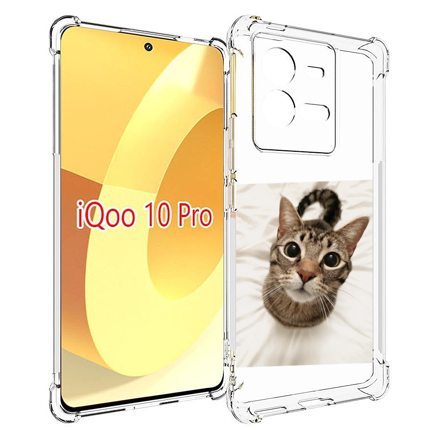 

Чехол MyPads Котик для Vivo iQOO 10 Pro, Прозрачный, Tocco