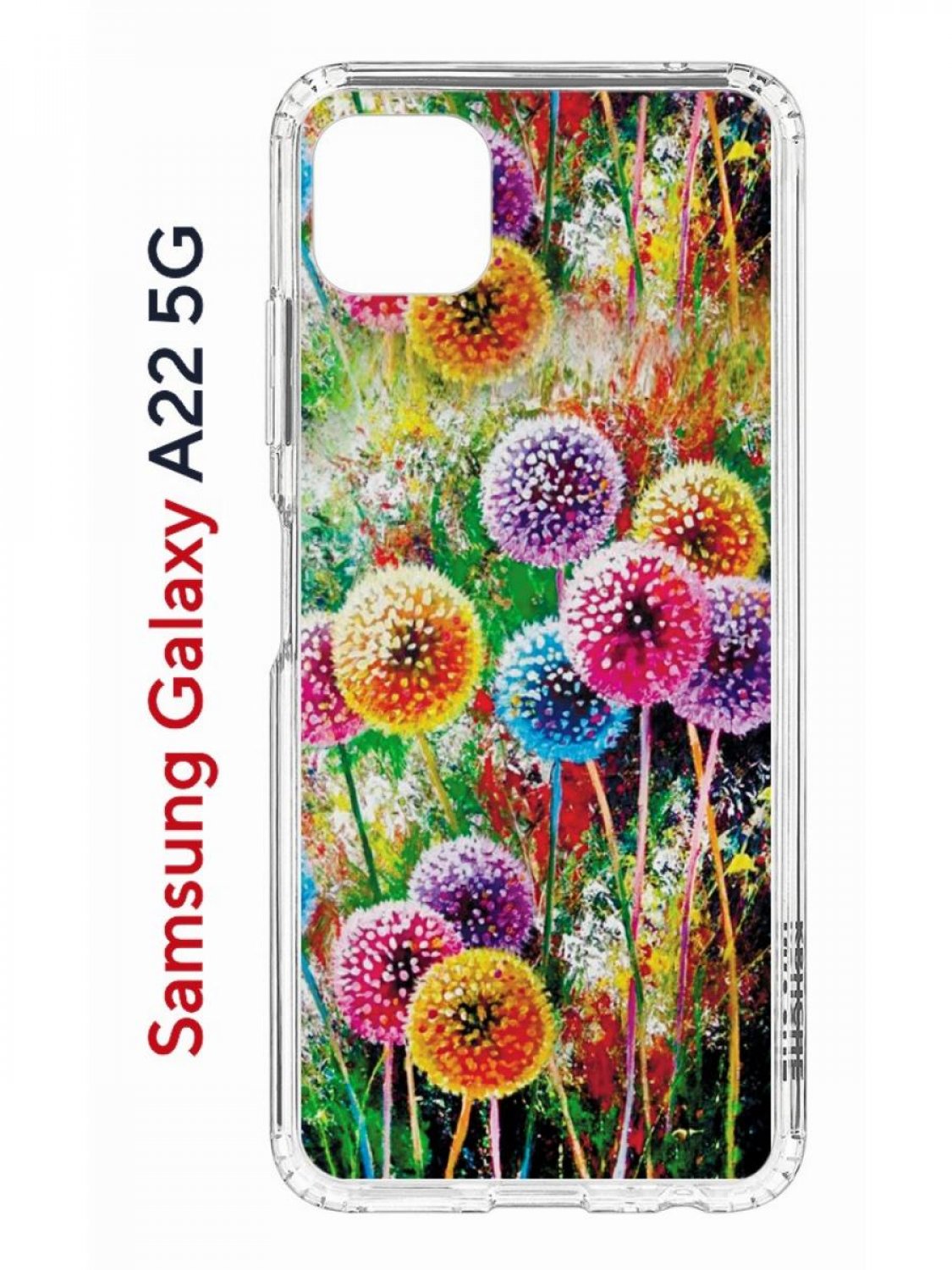Чехол на Samsung Galaxy A22s 5G с принтом Kruche Print Одуванчики, противоударный бампер