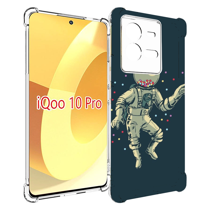 

Чехол MyPads Космонавт для Vivo iQOO 10 Pro, Прозрачный, Tocco