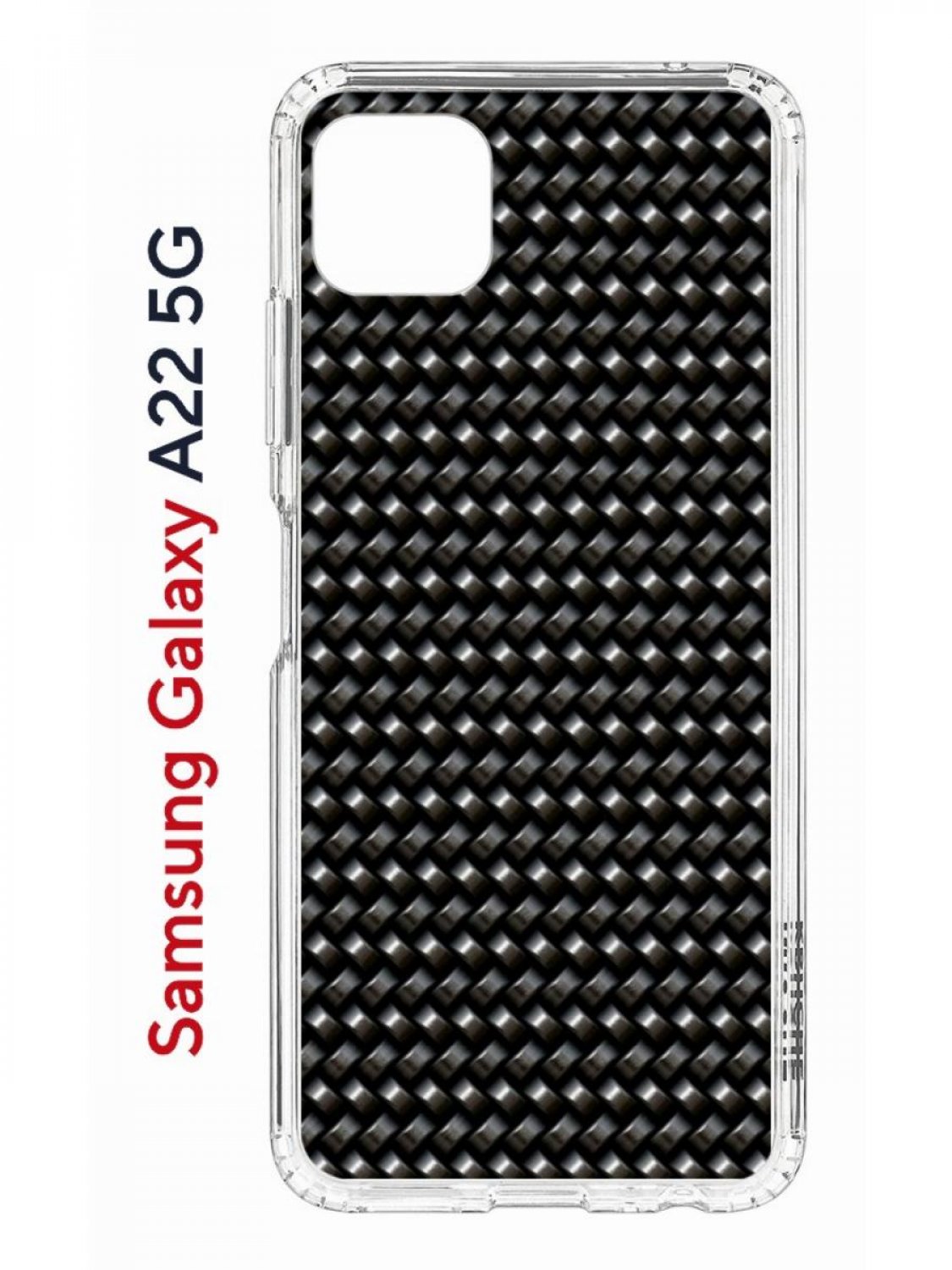 Чехол на Samsung Galaxy A22s 5G с принтом Kruche Print Карбон, противоударный бампер