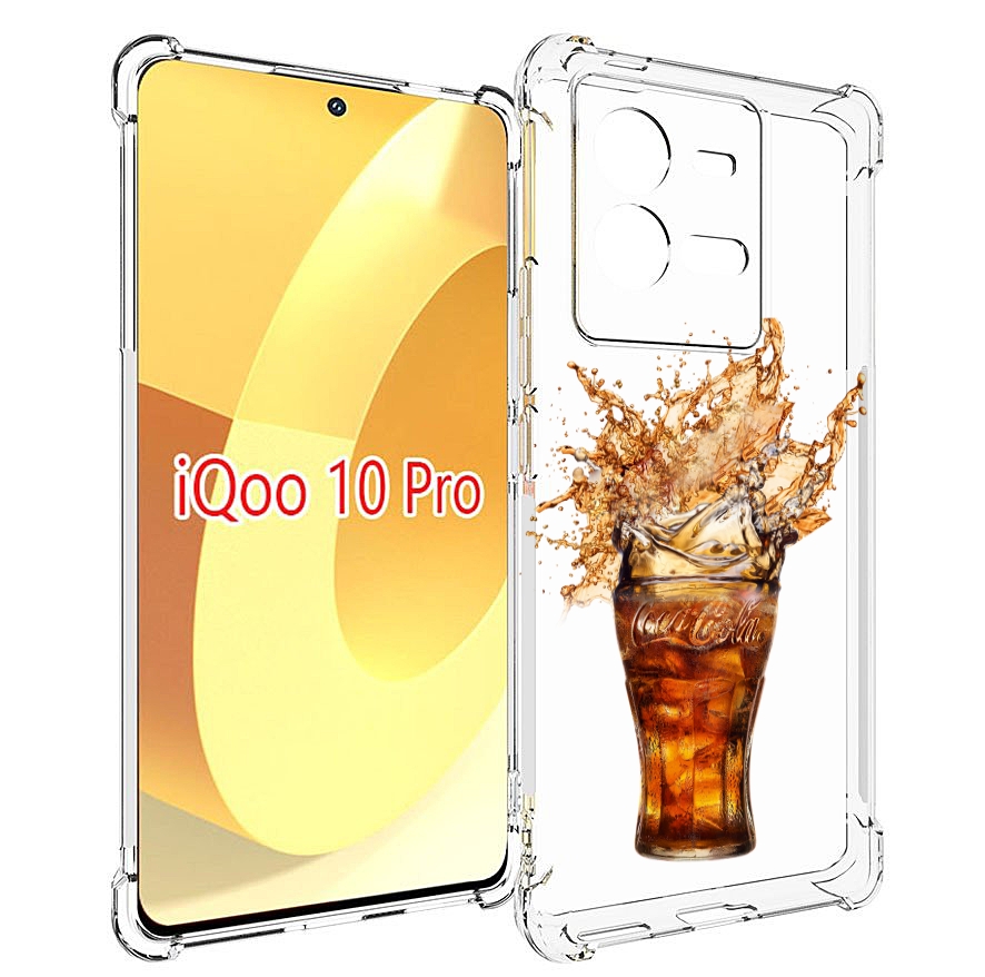 

Чехол MyPads Кола-в-стакане для Vivo iQOO 10 Pro, Прозрачный, Tocco