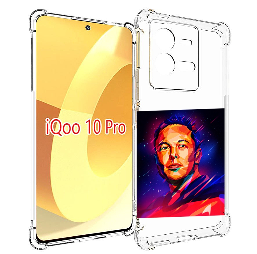 

Чехол MyPads Илон-Маск для Vivo iQOO 10 Pro, Прозрачный, Tocco