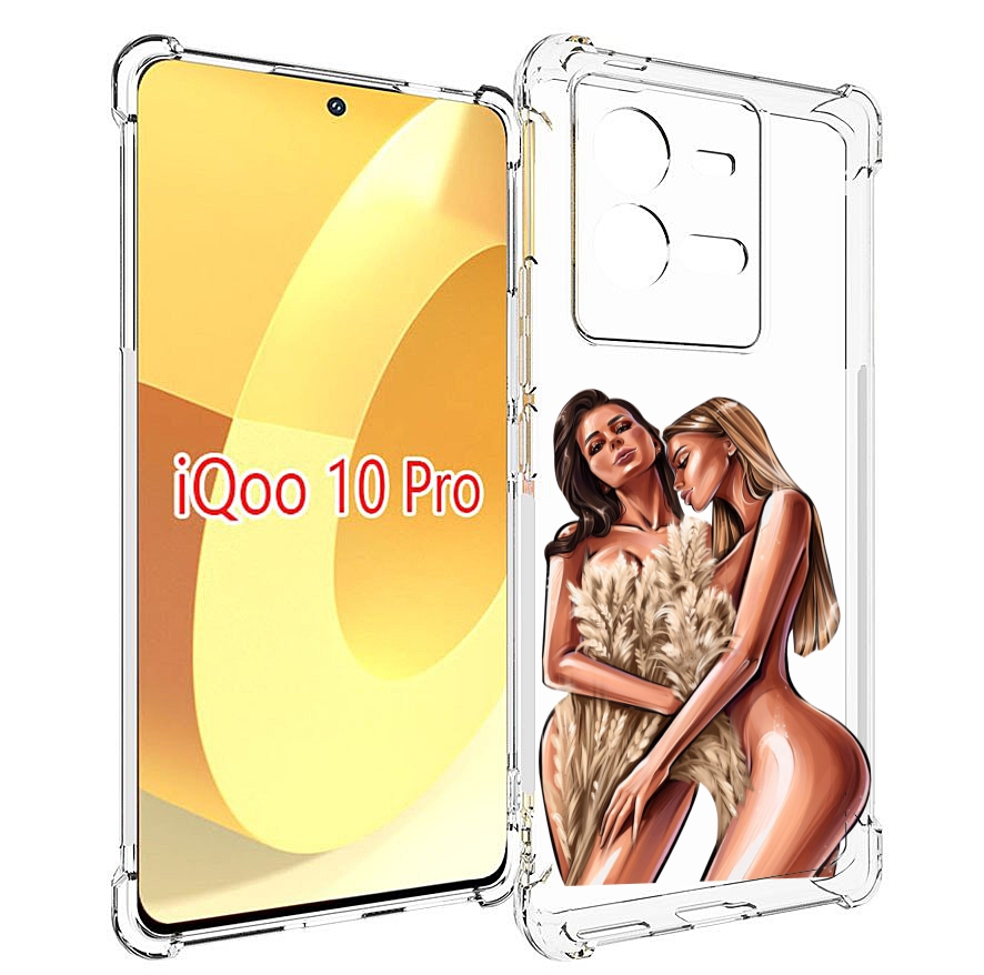 

Чехол MyPads Иллюстрированные-девушки женский для Vivo iQOO 10 Pro, Прозрачный, Tocco