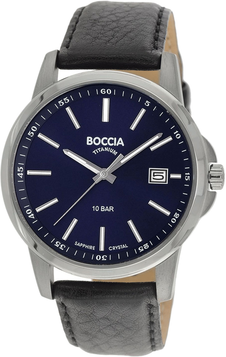 Наручные часы кварцевый мужские Boccia Titanium 3633-01 титановые