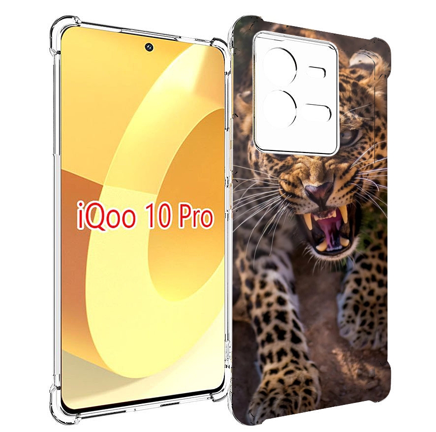 

Чехол MyPads Злой-гепард для Vivo iQOO 10 Pro, Прозрачный, Tocco