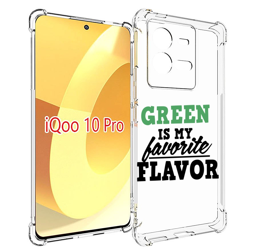 

Чехол MyPads Зеленый-фаворит для Vivo iQOO 10 Pro, Прозрачный, Tocco
