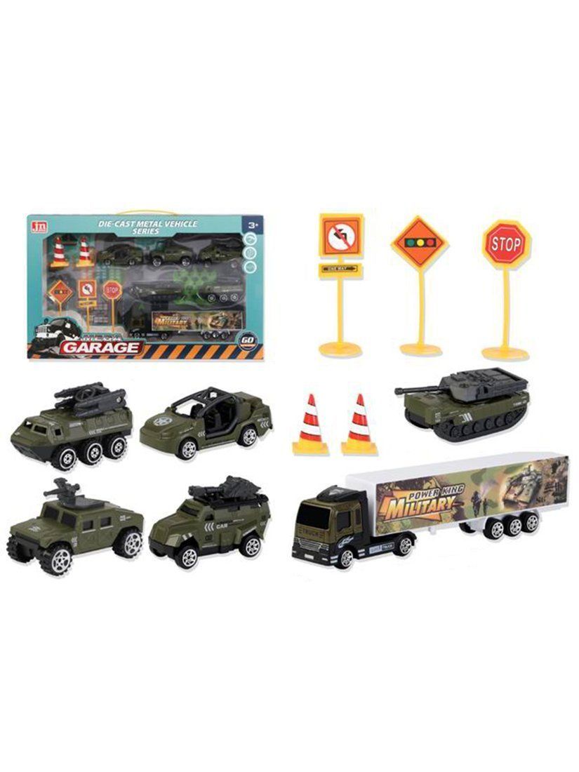 

Игровой набор Военная техника, машины металлические 6 шт., предметов 5шт., коробка