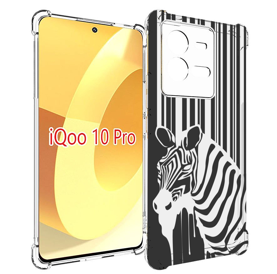 

Чехол MyPads Зебра для Vivo iQOO 10 Pro, Прозрачный, Tocco