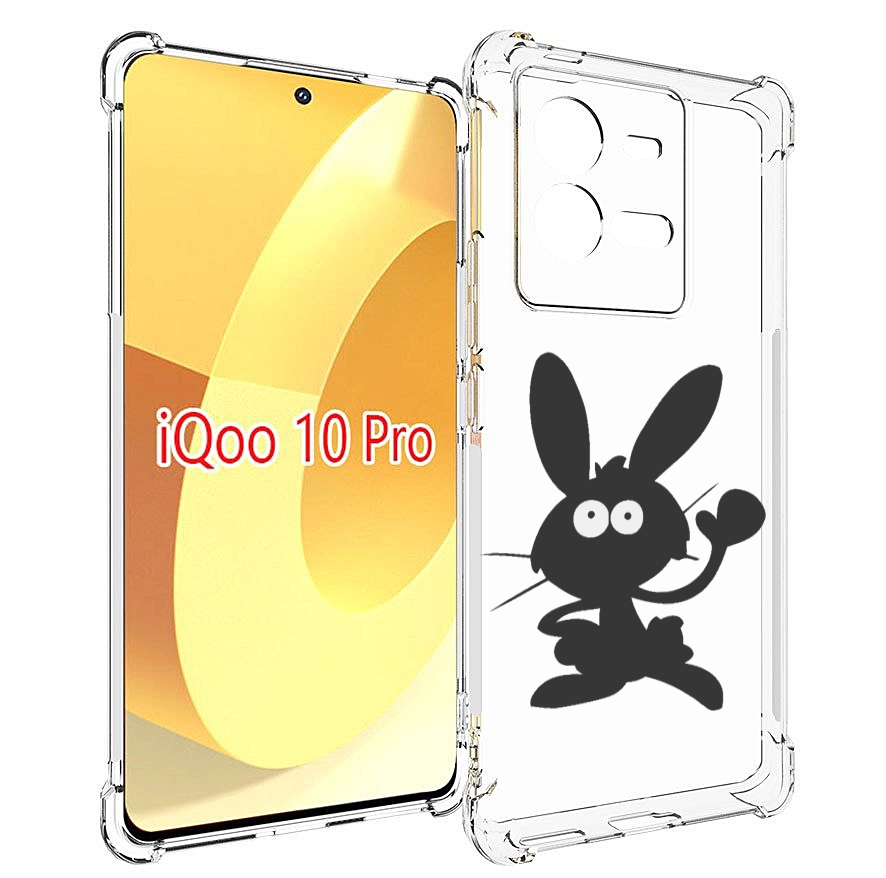 

Чехол MyPads Заяц для Vivo iQOO 10 Pro, Прозрачный, Tocco