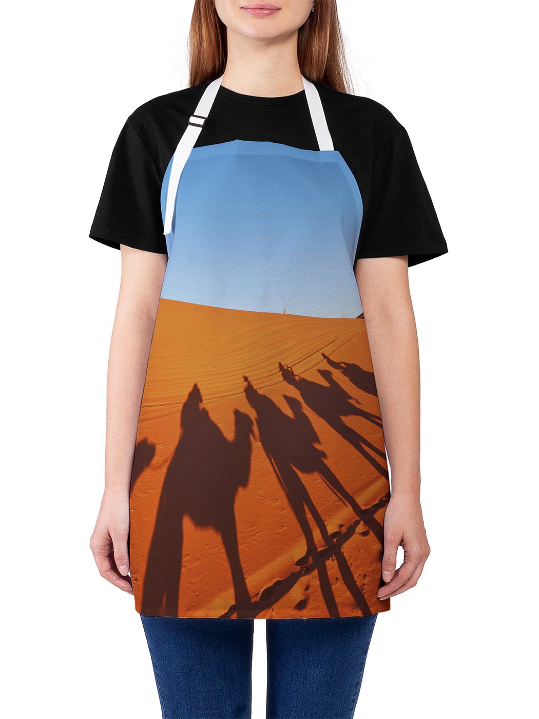 

Фартук женский JoyArty для готовки "Тень каравана", универсальный размер