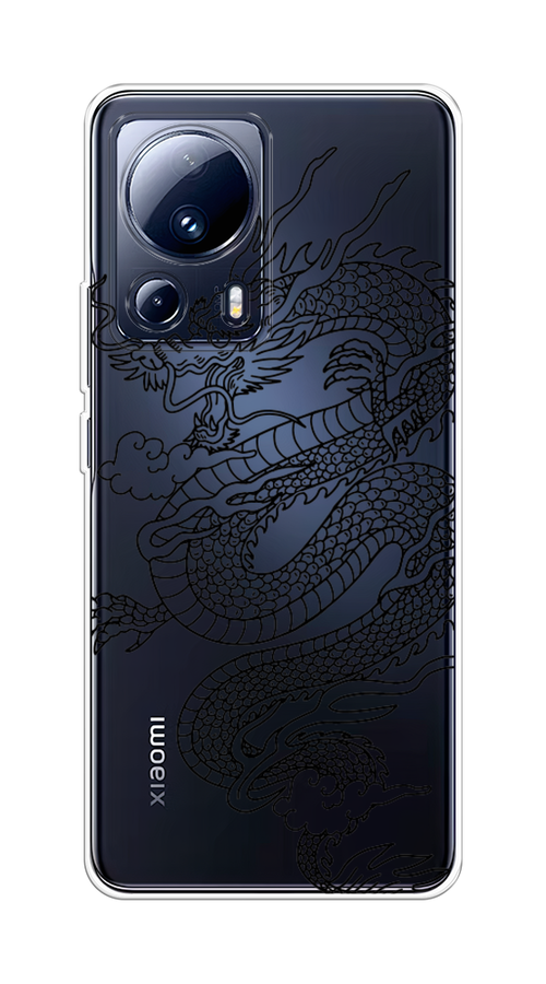 

Чехол на Xiaomi 13 Lite "Большой китайский дракон", Черный;серый, 318150-1