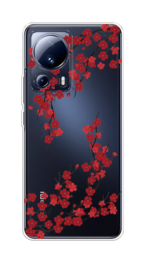 

Чехол на Xiaomi 13 Lite "Красная сакура", Красный;черный, 318150-2