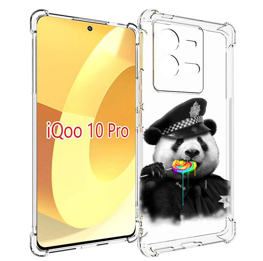 

Чехол MyPads Панда полиция для Vivo iQOO 10 Pro, Прозрачный, Tocco