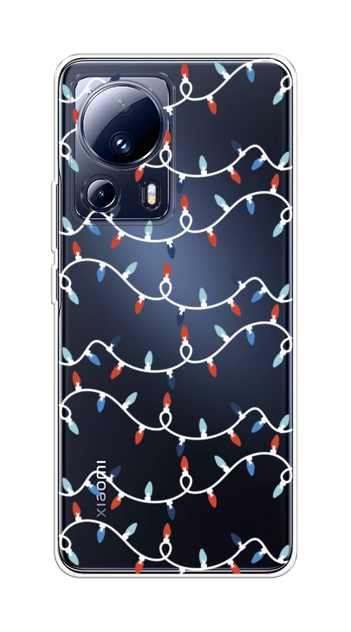 

Чехол на Xiaomi 13 Lite "Разноцветная гирлянда", Белый;красный;синий, 318150-5