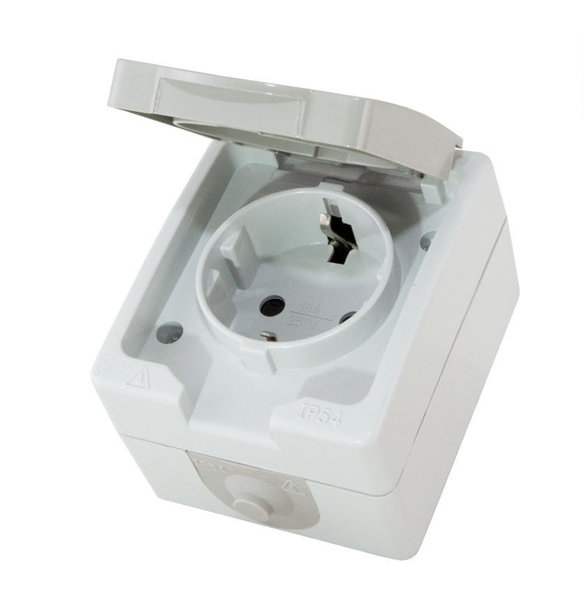 

Розетка Tdm Вуокса Sq1803-0007 с крышкой Оу 1 Мест. 16А Бел. (Ip54), Серый