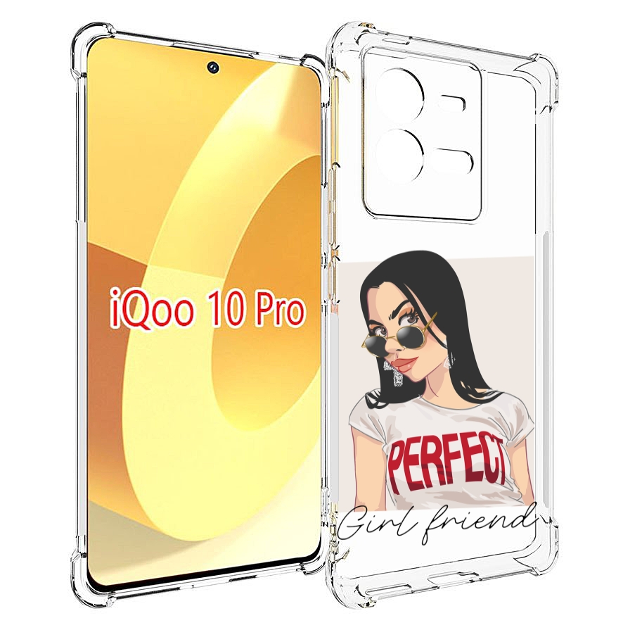 

Чехол MyPads Девушка-с-сережками женский для Vivo iQOO 10 Pro, Прозрачный, Tocco