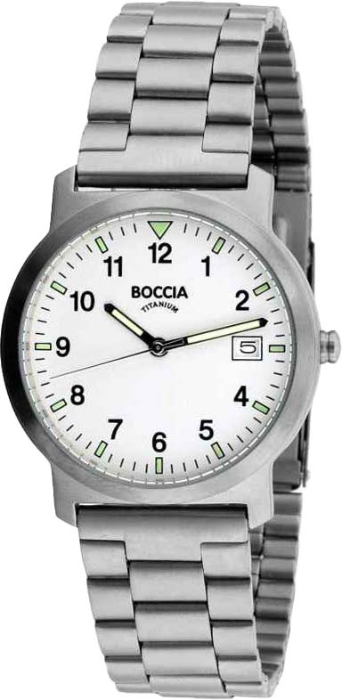 фото Наручные часы кварцевый мужские boccia titanium 3630-01 титановые