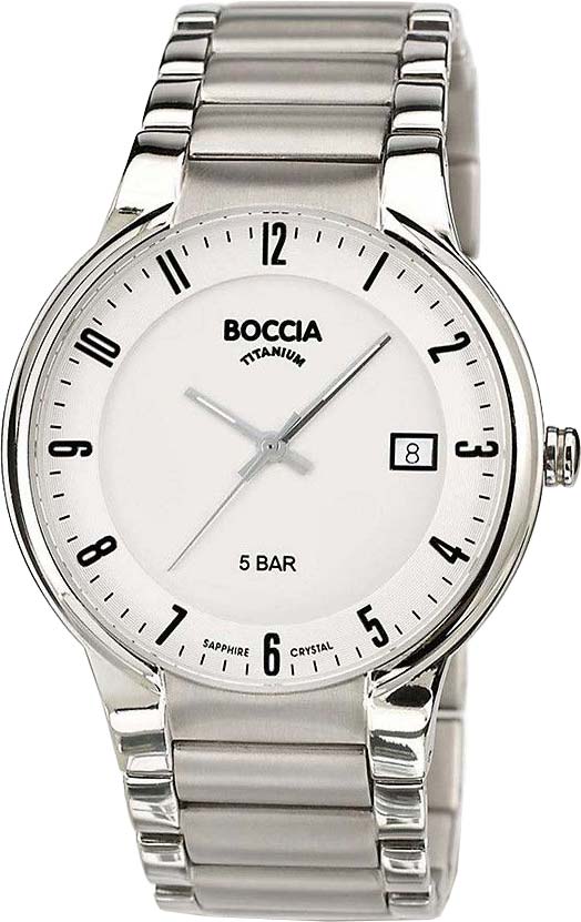 фото Наручные часы кварцевый мужские boccia titanium 3629-02 титановые