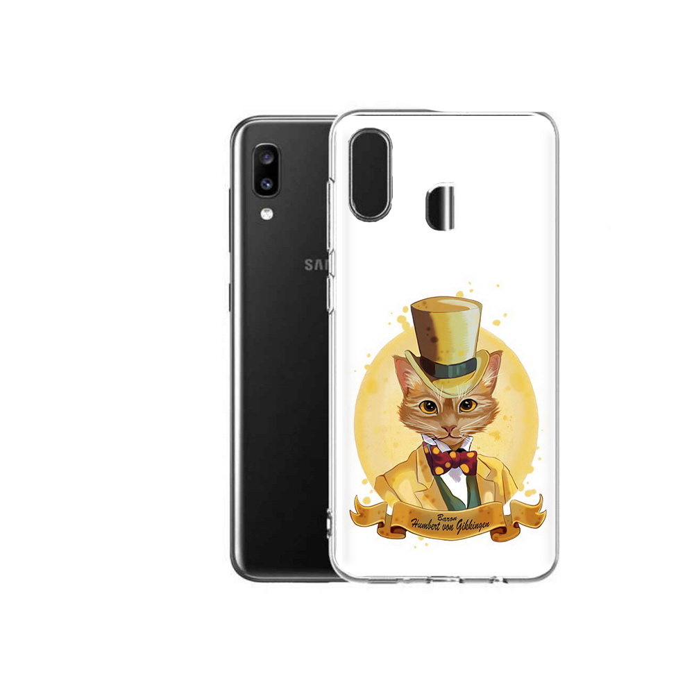 

Чехол MyPads Tocco для Samsung Galaxy A20 кот юрист, Прозрачный, Tocco