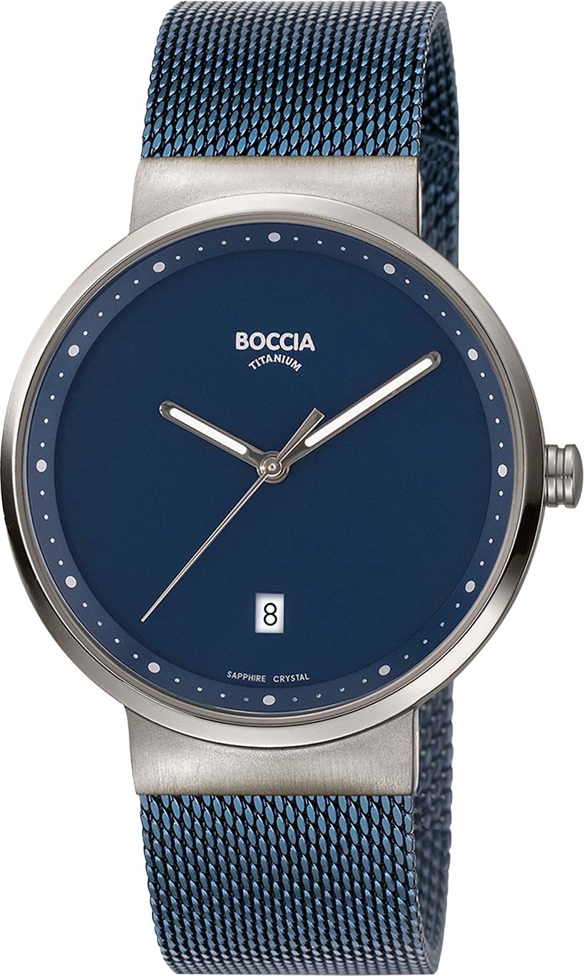 фото Наручные часы кварцевый мужские boccia titanium 3615-05 титановые