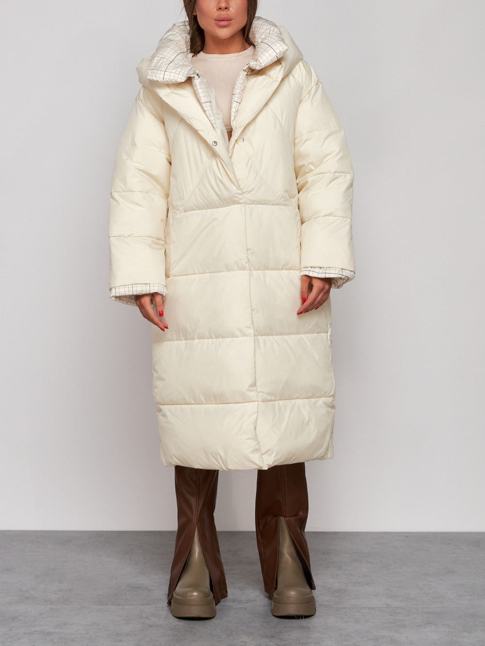 

Пальто женское NoBrand AD52393 бежевое XXL, Бежевый, AD52393
