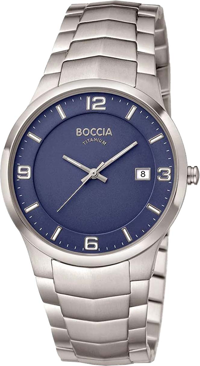 фото Наручные часы кварцевый мужские boccia titanium 3561-04 титановые