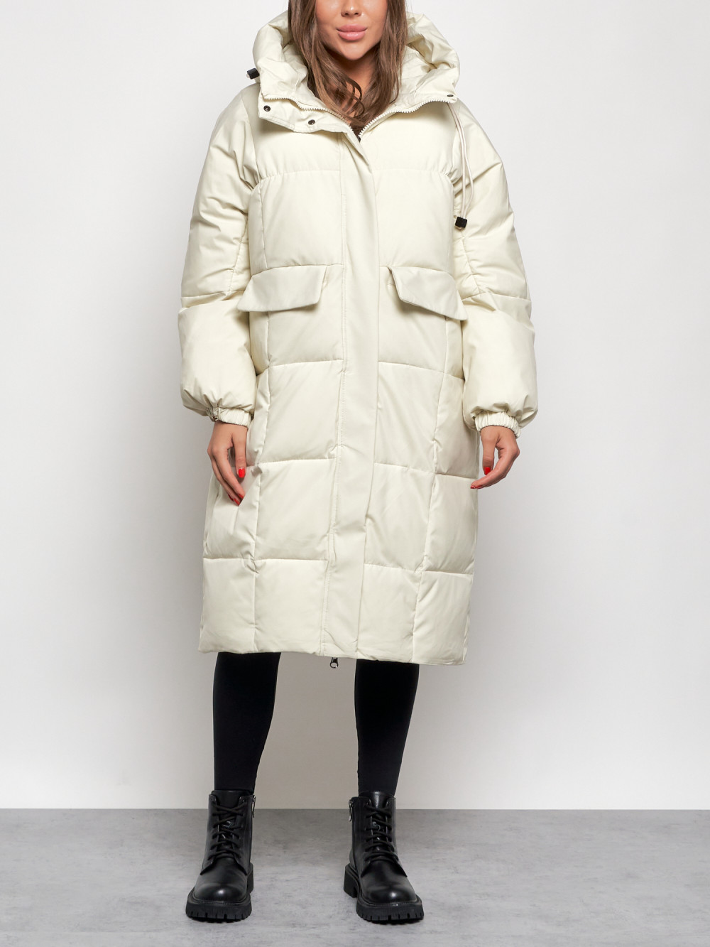 

Пальто женское NoBrand AD52391 белое XXL, Белый, AD52391