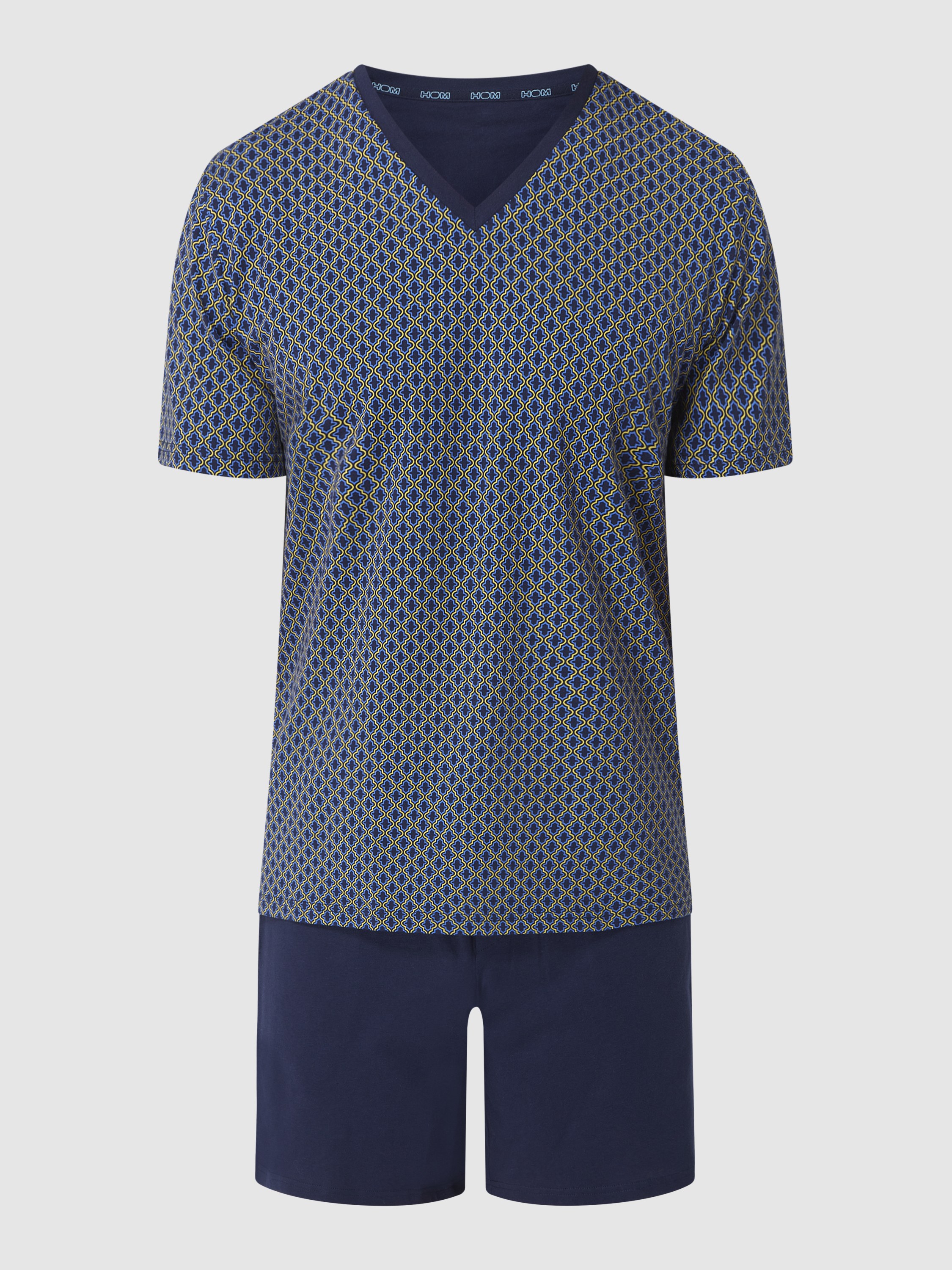 

Пижама мужская Hom 1504138 синяя 2XL (доставка из-за рубежа), Синий, 1504138