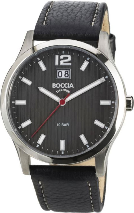 фото Наручные часы кварцевый мужские boccia titanium 3580-01 титановые